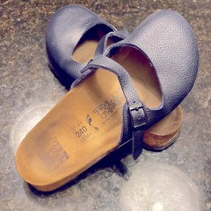 Ladies 6 size 37 Adjustable Birki’s Mary Janes Made In Germany w/ sealed cork.